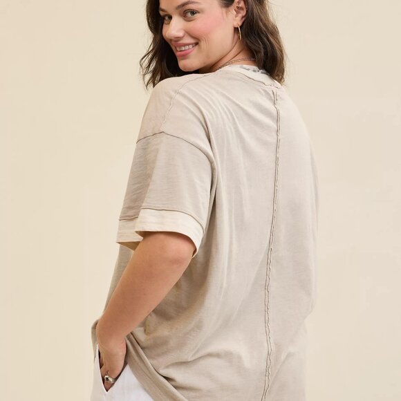 Crew Oversized Boyfriend T-Shirt - Picture 2 of 4